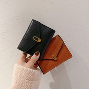復古 三つ折り財布 ミニ財布 レディース ウォレット 小銭入れ