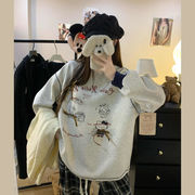 今季マストバイ　おしゃれ　ニット設計感   トップス  蝶結び飾り パーカー