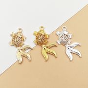 ハンドメイド diyパーツ アクセサリーパーツ  手芸材料 メタルパーツ 手作りパーツ 魚