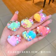 キーホルダーパーツ　チャーム　ハート　アクセサリー材料　手芸DIY