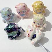 ビーズパーツ　穴あり　立体感　樹脂 アクセサリー材料　チェーンパーツ　カスタムボールペン対応