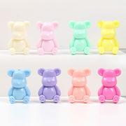 ビーズパーツ　穴あり　アクリル　クマ　アクセサリー材料　チェーンパーツ　カスタムボールペン対応