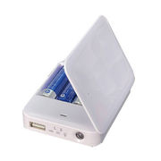 (低額ノベルティ)乾電池式モバイルバッテリー（ライト付）　(PL-198)