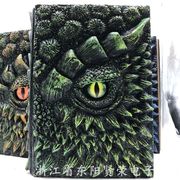 レジン製工芸品　ドラゴンデザインブック緑竜モチーフ