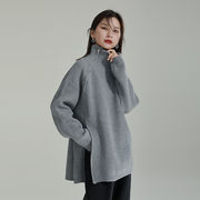 個性派ファッションオシャレニット不規則トップスレディース通学通勤 新作