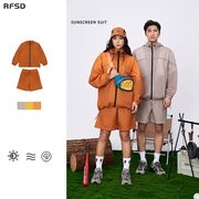 P20092男カジュアル スーツ 連帽アウター ショートパンツ 日焼け止め服 2025春夏新作スポーツ