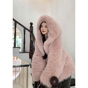 コーデに旬を取り入れる 厚手 毛皮コート 柔らかい 暗号化  ファーコート 両面編み ジェントルスタイル