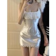 トップス ワンピース キャミソール レース スリム