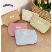 収納ケース 可愛い 小銭入れ 多機能 化粧ポーチ 化粧バッグ 小物収納 レディース コ一デュロイ 6色展開