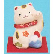 【安心の日本製！ほっこりかわいい！富士山の和雑貨】ちぎり和紙 富士山 招き猫