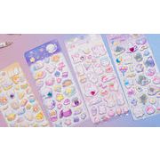 手芸diy用デコレーション 手帳用 貼り付け★粘着シール★立体キャラクターシール 3Dシール