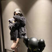 トレンド感たっぷり 韓国ファッション 子羊のパイル 毛皮コート ファーコート 気質 秋の冬 フード付き