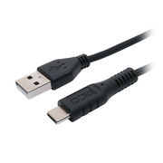 ミヨシ　MCO シリコンUSB2.0ケーブル AtoC 3m ブラック USB-YCA30/BK