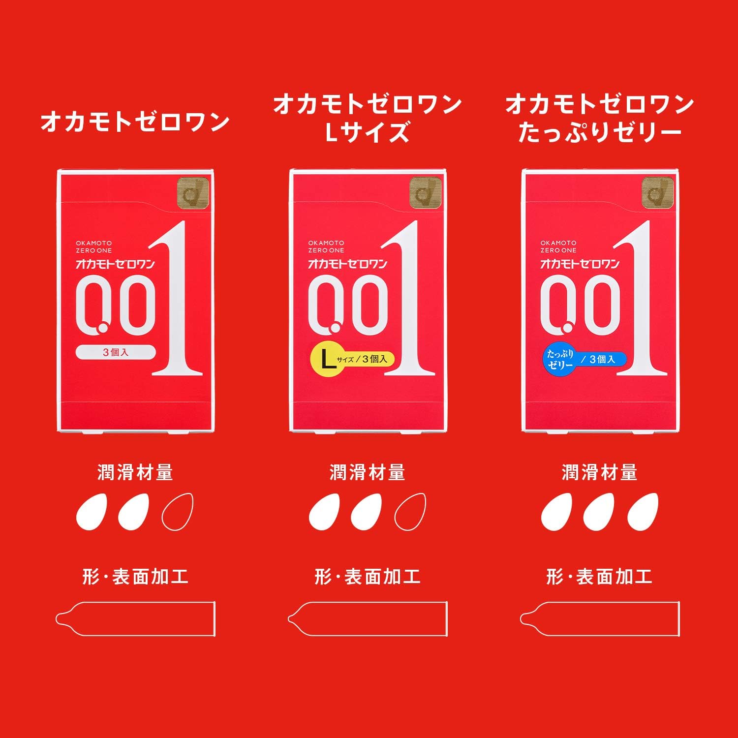 ☆海外大人気☆オカモトゼロワン 001 3個入 | 卸売・ 問屋