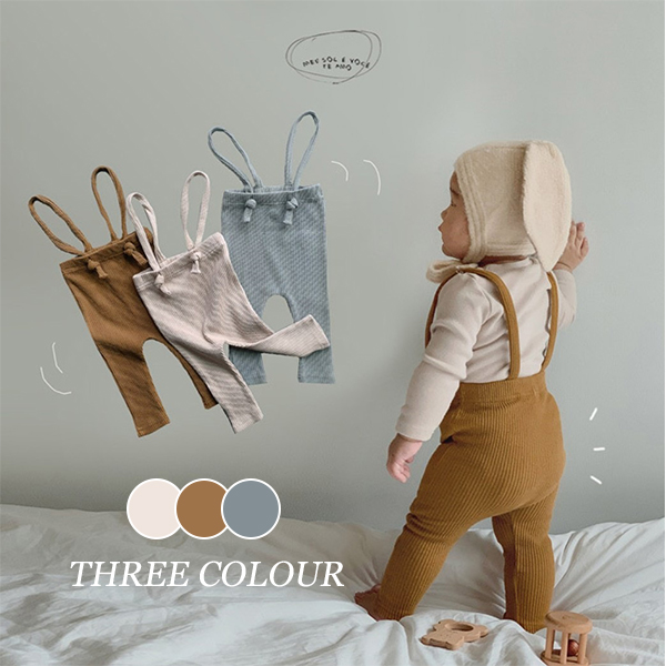 【在庫処理セール】【24H即納可】調節可能サロペット ルームウェア 全3色 ハイウエスト