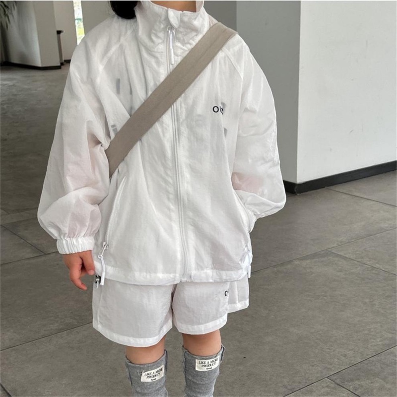 【2024夏新作】韓国風子供服 ベビー服 キッズ 男女兼用 アウター コート ジャケット＆短パンツ