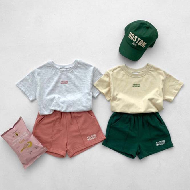 【2025夏新作】韓国風子供服 ベビー服 キッズ 男女兼用 おしゃれ 半袖  Tシャツ＆短パンツ