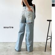 【2025新作】デニムバックダメージパンツ