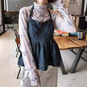 【2024夏新作】韓国風レディース服　夏 デニム キャミソール チューブトップ レトロ おしゃれ