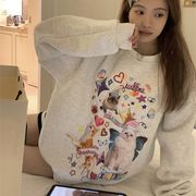 【秋服】韓国風レディース服　　カジュアル　体型カバー　パーカー