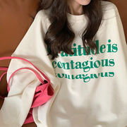 【秋服】韓国風レディース服　春秋　カジュアル　体型カバー　パーカー