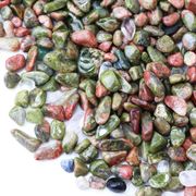 さざれ　ユナカイト　極小　約1kg　緑簾石　癒し　浄化　インテリア　天然石