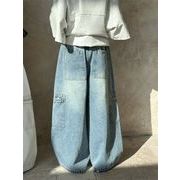 2025春夏子供服 シンプル おしゃれ デニムパンツ 韓国風 ボトムス 男女兼用 ジーンズ ロングパンツ