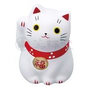 【新登場！やきものの街、瀬戸市発祥のブランド！薬師窯！】錦彩福おいで招き猫(小・白)