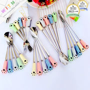 肉球 スプーン 食器 ステンレス セラミック 創意的 キッチン用品 可愛い