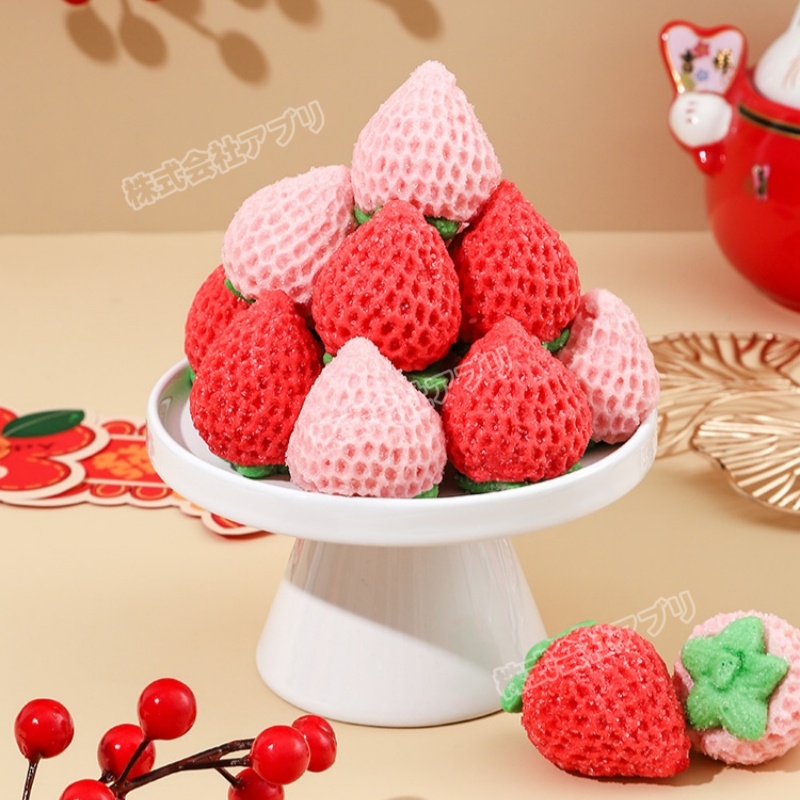 【10個入り】マシュマロ イチゴマシュマロ 綿菓子 人気 SNS 飴 韓国 ソフトキャンディ ピンク レッド