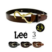 全3色　Lee リー リアルレザー フックデザインバックル ベルト 幅2.9cm 本革（0120604）