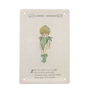 メタルポストカード フラワーチルドレン ジニア　レター/手紙/ハガキ/贈り物