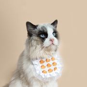 ペット用よだれかけ スタイ あひる 花柄 水玉 首飾り ハーネス アクセサリー 小型犬用 猫用 ペット用 装飾