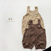 2025春夏子供服 カジュアル系 シンプル サロペット 韓国風 ボトムス 男女兼用 2色展開[80~130cm]