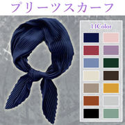 プリーツ スカーフ ヘッドスカーフ 頭巾 髪飾り ヘアアクセサリー ヘアバンド リボン カチューシャ