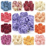 高級感 あふれる 造花 バラの 完成品ヘッド DIYヘアアクセサリー 簪用デコレーションパーツ