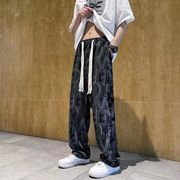 TSHEKラミュールパンツ 香港風カジュアルロングパンツ トレンドワイドレッグパンツ