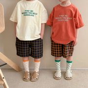 【2025夏新作】韓国風子供服★キッズ服★半袖Tシャツトップス ★ファッション★カジュアル 2色 90cm～140cm