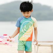 2025夏☆男の子セパレート水着 カートゥーン柄 キッズスイムウェア