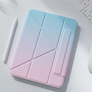 タブレットケース iPadケース ペン収納付き マグネット式 分離型 反り防止 耐衝撃 360度回転