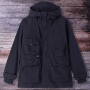 メンズカジュアル ゆったりファッション ジャケット  耐久性 防水  紺色 S