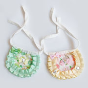 ペット用よだれかけ スタイ お花 リボンプリーツ 首飾り ハーネス アクセサリー 小型犬用 猫用 ペット用