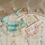 ペット用よだれかけ スタイ 花柄 向日葵 首飾り ハーネス アクセサリー 小型犬用 猫用 ペット用 装飾