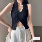 全3色・vネック・おしゃれ・トップス・Tシャツ・夏新作 ・薄手・レディース服上着