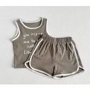 【2点セット】2025春夏新作 子供服  ベビー服  アパレル    袖なし  tシャツ  +ショットパンツ   男の子