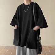 2025春夏メンズ服 シンプル おしゃれ Ｔシャツ トップス ゆったり インナーシャツ 2色展開[M~2XL]