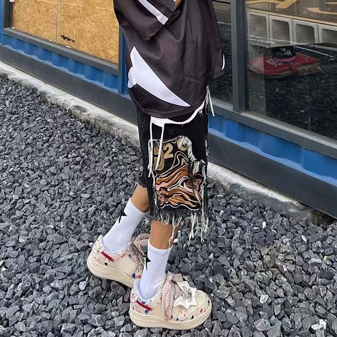 ダメージ ハーフパンツ デニム カジュアル系 お洒落 ストリート 楽天市場】デニムパンツ メンズ ショートパンツ ハーフパンツ