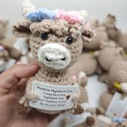 ぬいぐるみ 人形  かぎ針編み ドール ハンドメイド かわいい 動物 ホームデコレーション 玩具　うし