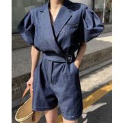 今季マストバイ INS 新作　おしゃれ　カジュアル系   デニム ショートパンツ  オールインワン/サロペット