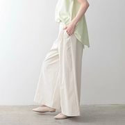 TSHEK夏新作 カジュアル ストレート ワイドパンツ シンプル ゆったり 無地 スリム見え ロングパンツ